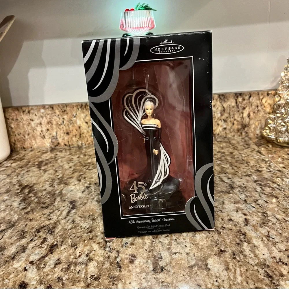 Barbie 45th Anniversary Lighted Fashion Model 2004 Hallmark Keepsake Ornament